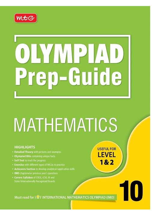 MTG Olympiad Prep-Guide Mathematics Class 10 - Detailed Theory, Self Test with IMO Chapterwise Previous Year Question Paper For SOF 2023-24